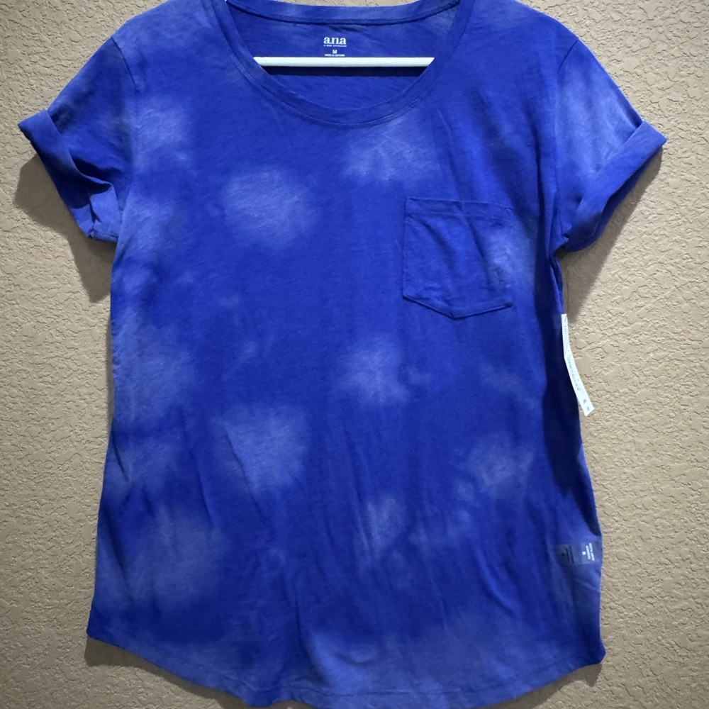 NWT Women's a.n.a. Violet Purple Tie-Dye Top